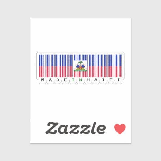 Made in Haiti Barcode Flag シール (シート)