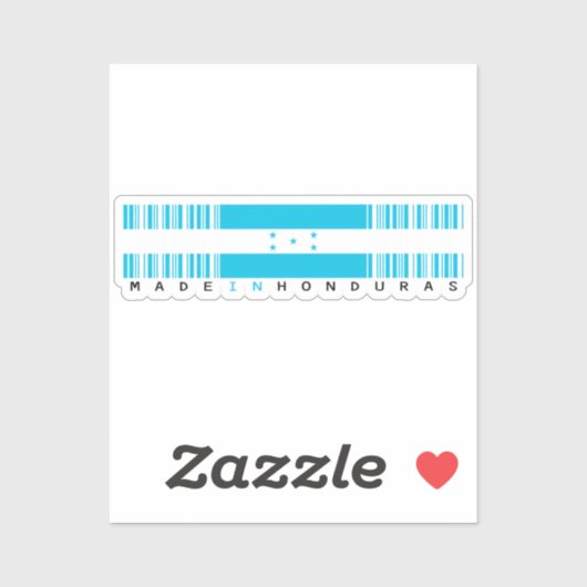 Made in Honduras Barcode Flag シール (シート)