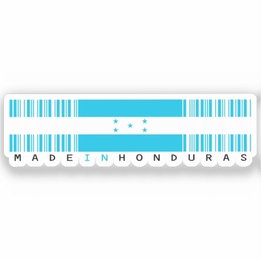 Made in Honduras Barcode Flag シール (正面)