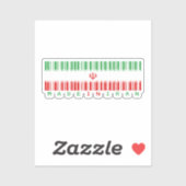 Made in Iran Barcode Flag Sticker シール (シート)
