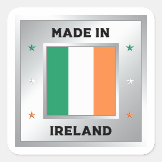Made In Ireland スクエアシール (正面)