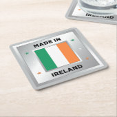 Made In Ireland スクエアペーパーコースター (アングル)