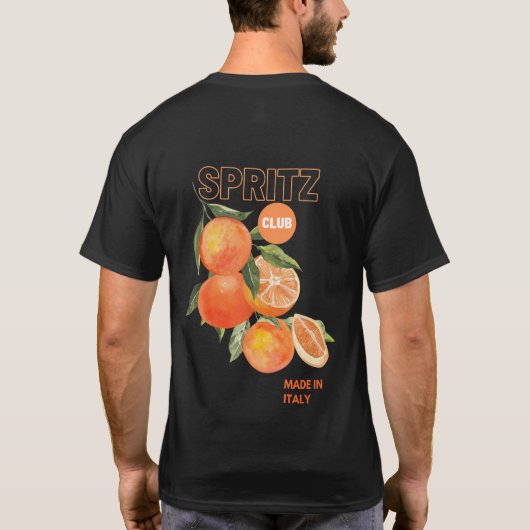 Made in Italy Basic Dunkles T-Shirt Tシャツ (裏面)