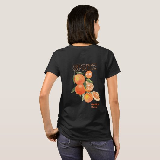 Made in Italy Basic Dunkles T-Shirt Tシャツ (裏面フル)