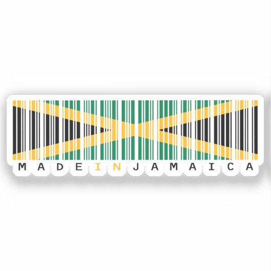 Made in Jamaica Barcode Flag シール (正面)