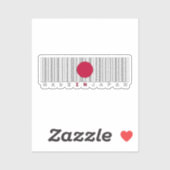 Made in Japan Barcode Flag Sticker シール (シート)