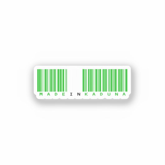 Made in Kaduna State Barcode Flag シール (正面)