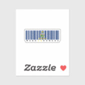 Made in Kansas Barcode Flag Sticker -州のプライド シール (シート)