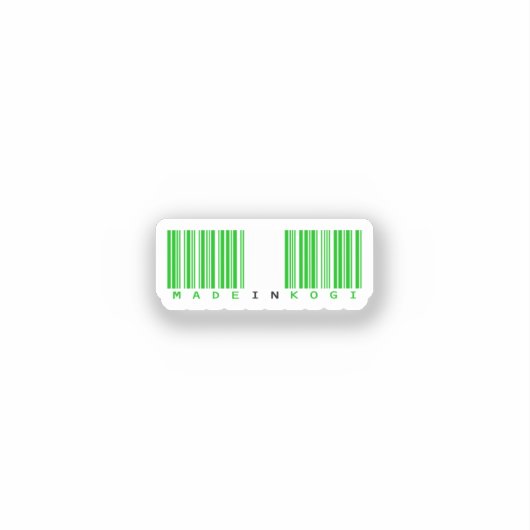 Made in Kogi State Barcode Flag シール (正面)