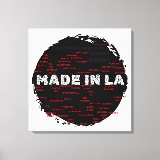 Made In LA Hood Map By Abby Anime (c) キャンバスプリント (正面)