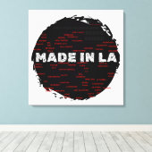 Made In LA Hood Map By Abby Anime (c) キャンバスプリント (インサイチュ (ウッドフロア))