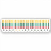 Made in Lithuania Barcode Flag シール (正面)