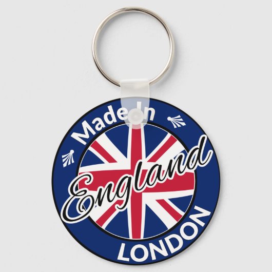 Made in London England Union Jack Flag キーホルダー (正面)