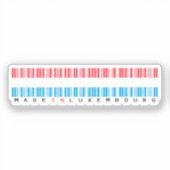 Made in Luxembourg Barcode Flag シール (正面)