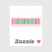 Made in Maldives Barcode Flag Design シール (シート)