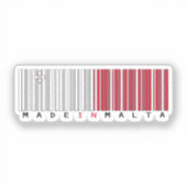 Made in Malta Barcode Flag シール (正面)