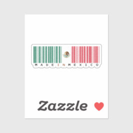 Made in Mexico Barcode Flag シール