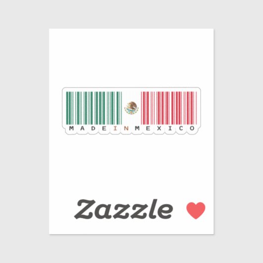 Made in Mexico Barcode Flag シール (シート)
