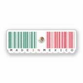 Made in Mexico Barcode Flag シール (正面)
