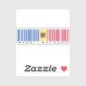 Made in Moldova Barcode Flag シール (シート)