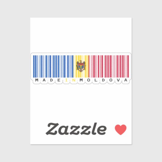 Made in Moldova Barcode Flag シール (シート)