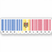 Made in Moldova Barcode Flag シール (正面)