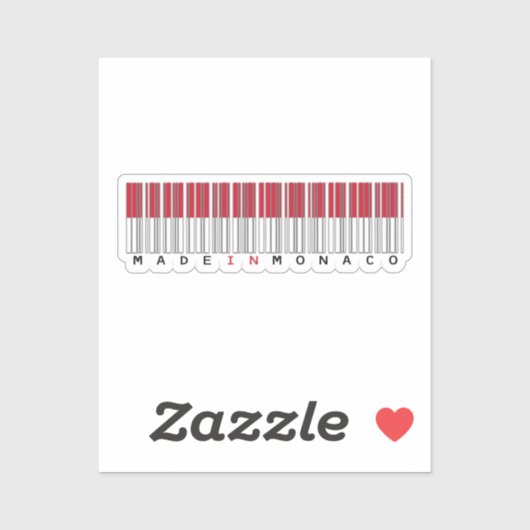 Made in Monaco Barcode Flag シール (シート)