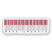 Made in Monaco Barcode Flag シール (正面)