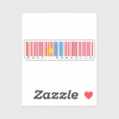 Made in Mongolia Barcode Flag Design シール (シート)