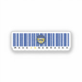 Made in Montanaバーコードフラッグステッカー – 州 シール (正面)