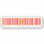 Made in Montenegro Barcode Flag シール (正面)