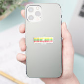 Made in Myanmar Barcode Flag Design シール (スマートフォン)