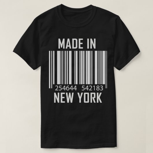 Made in New Yorkバーコード Tシャツ (デザイン正面)