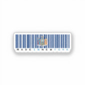 Made in New York Barcode Flagステッカー – プライド シール (正面)