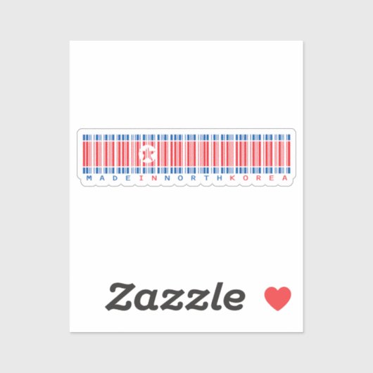 Made in North Korea Barcode Flag Design シール (シート)