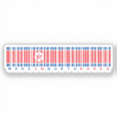Made in North Korea Barcode Flag Design シール (正面)
