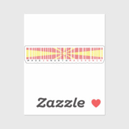 Made in North Macedonia Barcode Flag シール