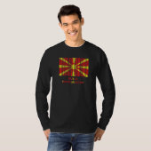 Made in North Macedonia Flag Barcode Tシャツ (正面フル)