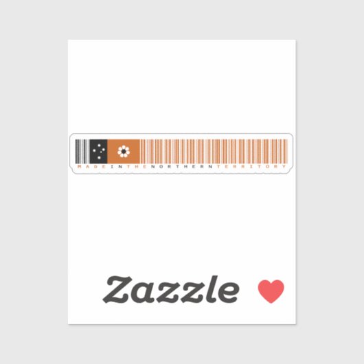 Made in Northern Territory Barcode Flag Sticker シール (シート)