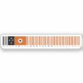 Made in Northern Territory Barcode Flag Sticker シール (正面)