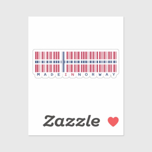 Made in Norway Barcode Flag シール (シート)