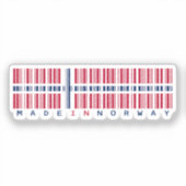 Made in Norway Barcode Flag シール (正面)