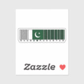 Made in Pakistan Barcode Flag Design シール (シート)