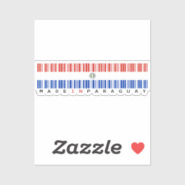 Made in Paraguay Barcode Flag Sticker シール