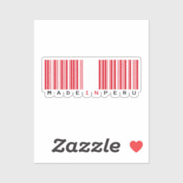 Made in Peru Barcode Flag Sticker シール