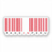 Made in Peru Barcode Flag Sticker シール (正面)