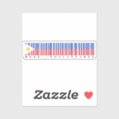 Made in Philippines Barcode Flag Design シール (シート)
