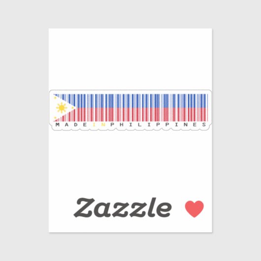 Made in Philippines Barcode Flag Design シール (シート)