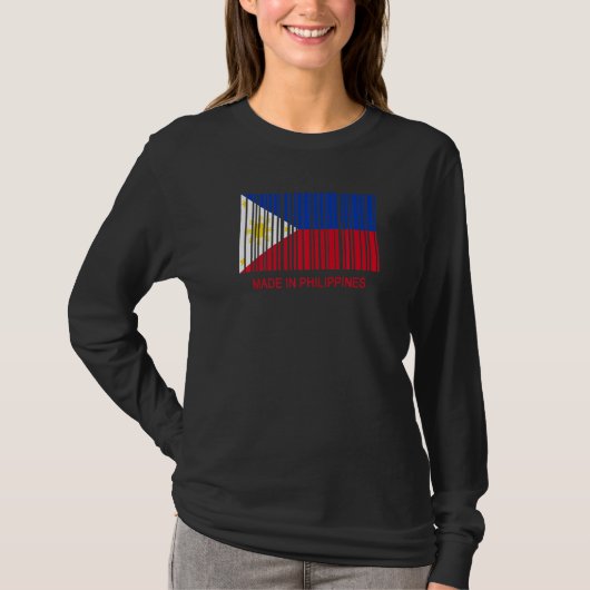 Made in Philippines Flag Barcode Premium Tシャツ (正面)