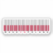 Made in Poland Barcode Flag シール (正面)